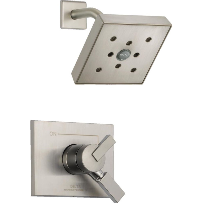 Garniture de robinet de douche à pression équilibrée Vero avec poignées levier et technologie H2okinetic