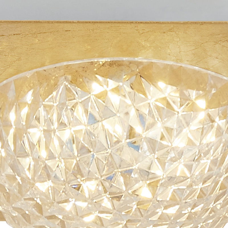 Anyelin Acrylic LED Flush Mount, Gold