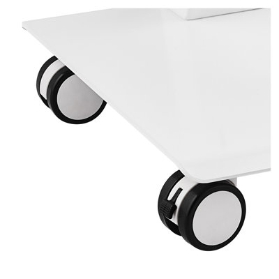 Chariot de laboratoire roulant à 3 niveaux avec prise de courant - Chariot utilitaire robuste en acier inoxydable pour usage médical, de salon et de clinique