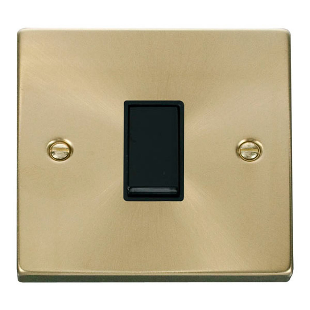 Satin Brass 10A 1 Gang 2 Way Light Switch