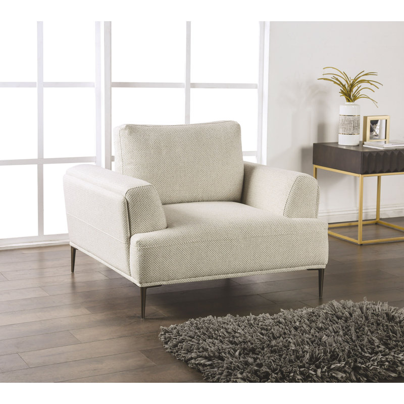 Fauteuil Kertu, Chenille beige