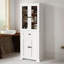 Armoire de rangement de 67,2 po de hauteur avec 4 portes et tablettes réglables-127703652