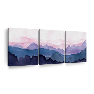 «Twilight Mountains», reproduction d'art sur toile