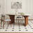 Nut-brown Rectangular Sintered Stone + Solid Wood Dining Table-1509603760