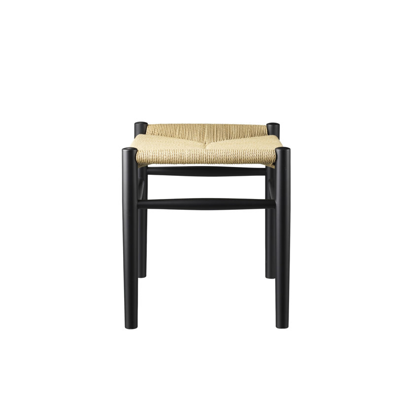 J83 Accent Stool, Jet Black/Nature