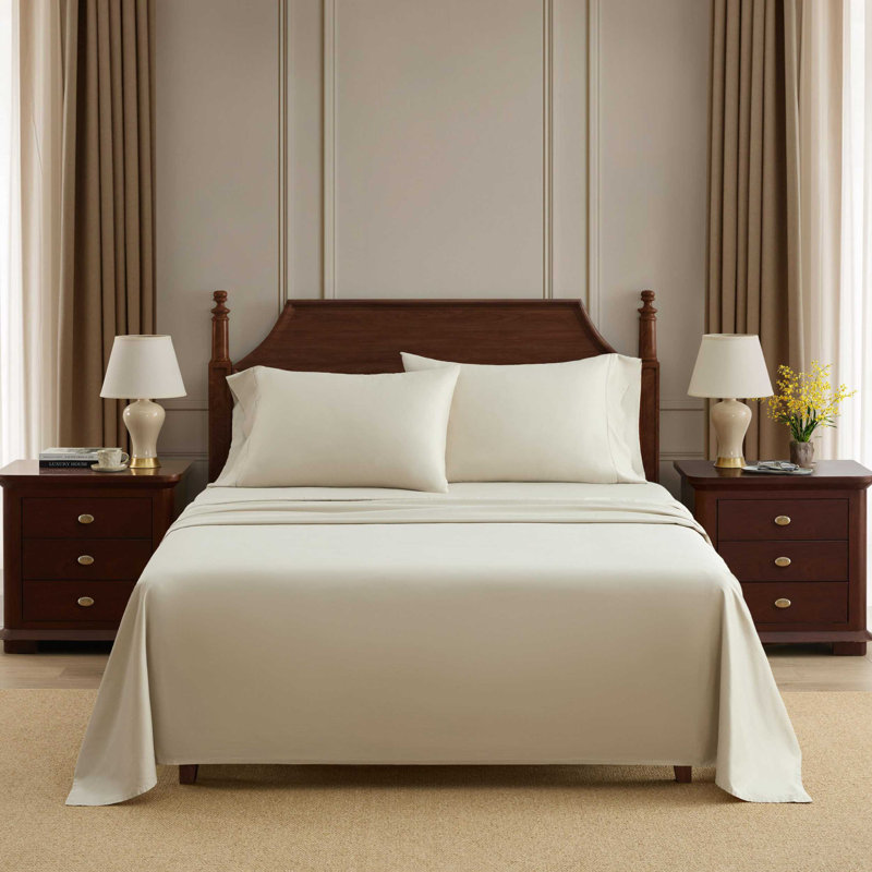 Martha By Martha Stewart Classic Elegance Solid Cotton Sheet Set, Gray, King Sheet Set with 2 Pillowcase