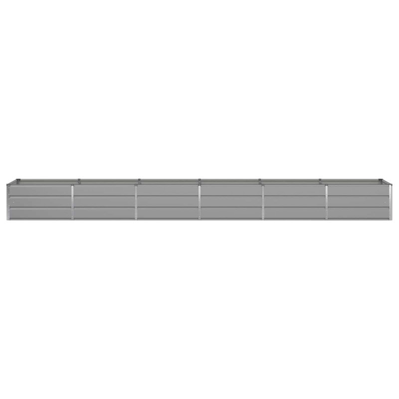 Planter Steel, 45cm H x 480cm W x 80cm D, Light Grey