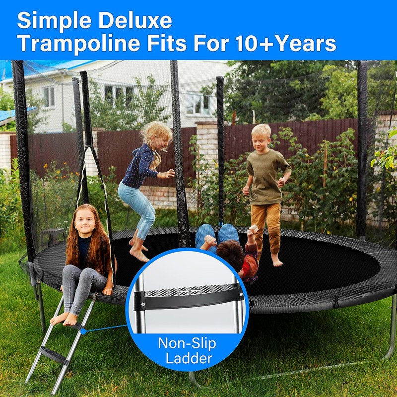 Trampoline récréatif avec piquets d'enclos - Trampoline d'extérieur
