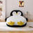 Twin Size Fluffy Faux Fur Penguin Shaped Bed Lounger Chair With 100% Sponge Filling For Kids Bedroom Playroom