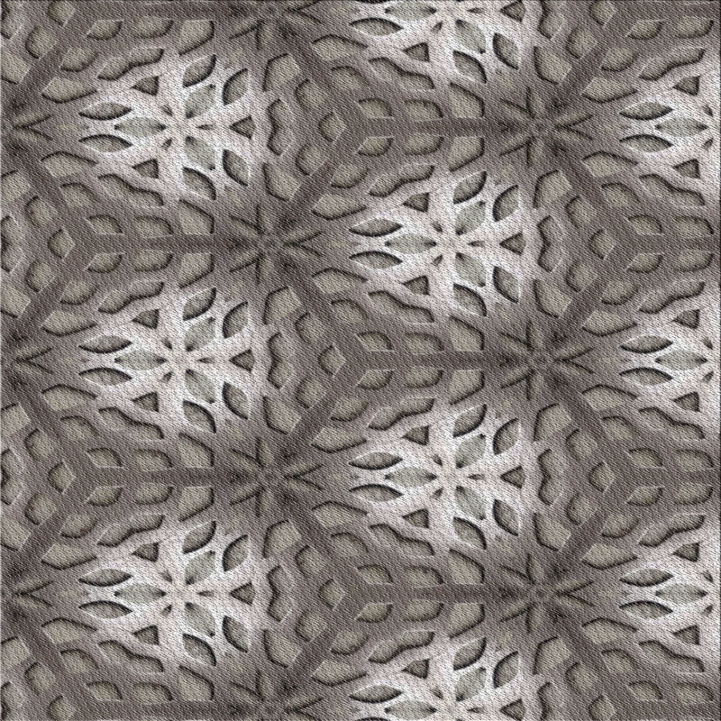Tapis géométrique gris, Carré 7 pi