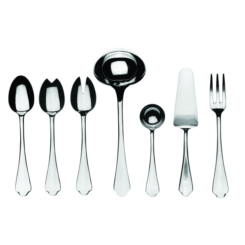 Dolce Vita 7 Piece Stainless Steel Hostess Set, Silver