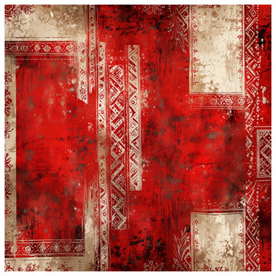 Édredon rouge à motifs ornés