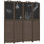 Paravent 4 panneaux pliable avec tableau noir, HOMcom