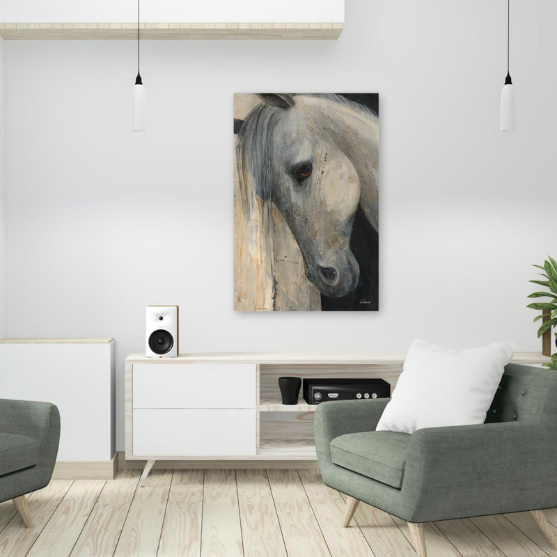 Beauté, culture, animal contemporain, noir, gris, beige, brun, H 36 po x l 24 po