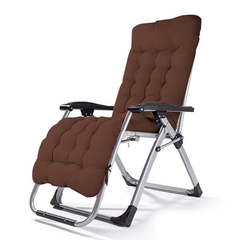 65inx20in Outdoor Lounge Chair Cushion Patio Rocking Sofa Chaise Swing Bench Pad, Brown