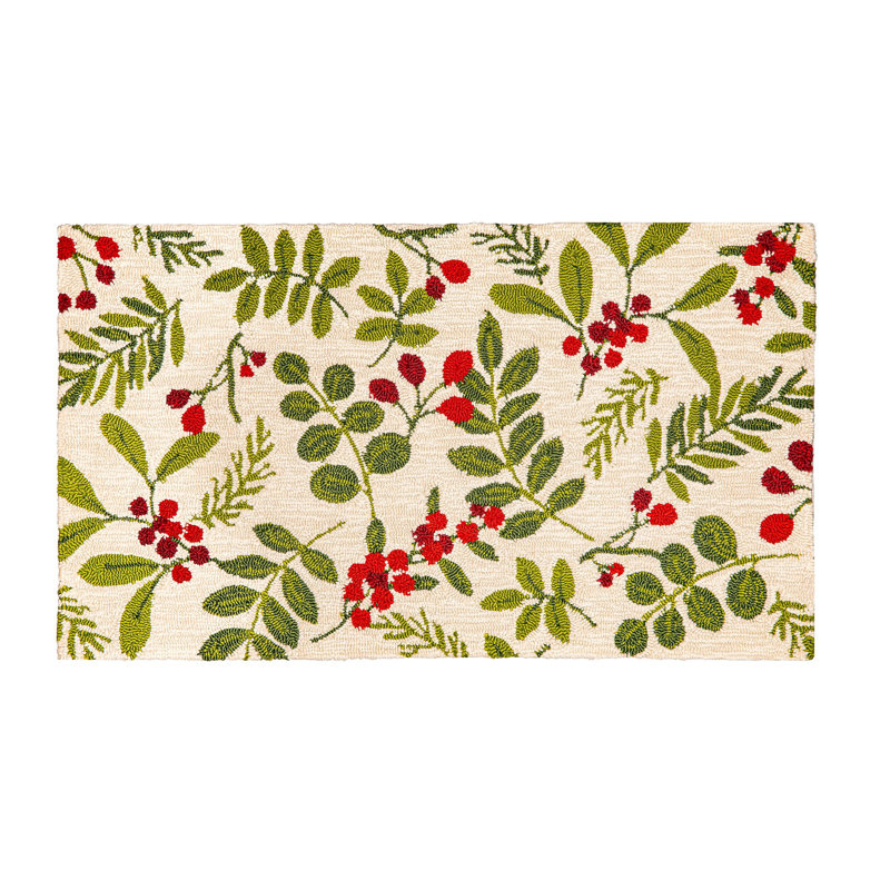Tapis intérieur / extérieur en polypropylène 24 po x 42 po Festive Foliage
