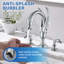 Ensemble de robinet de lavabo de salle de bain orné de style cygne avec robinet de lavabo à fixation sur comptoir à 2 poignées-104434583