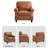 Amarius Faux Leather Rolled Armchair with Nailhead Trim-458878512