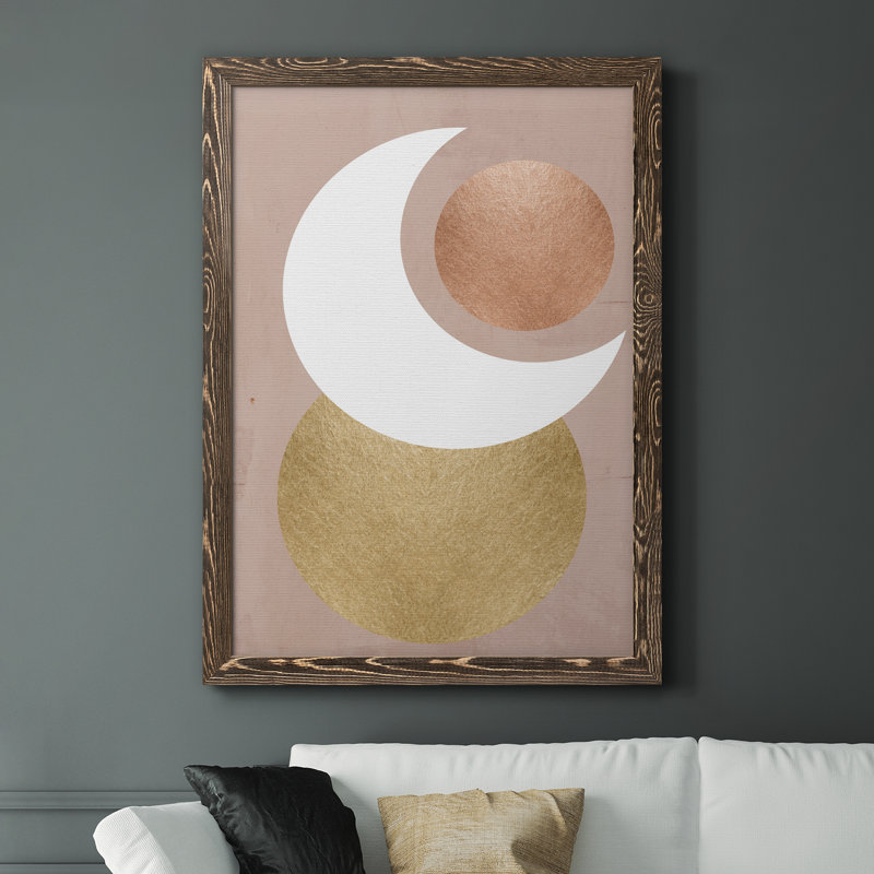 Lunar Mystic - Peinture sur toile encadrée, Encadré de bois de noyer, H 44 po x l 31 po x P 1 po