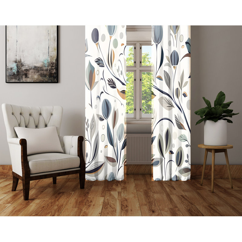 Paire de rideaux semi-transparents en polyester Banebrudge, L 20 po x L 82 po