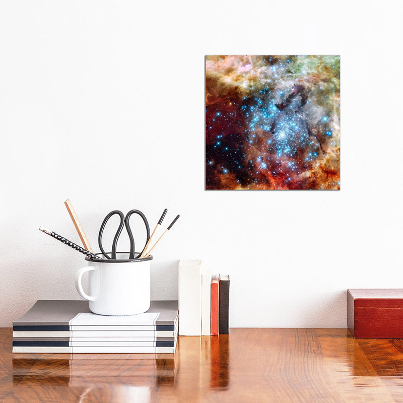 Star Cluster On Collision Course (Hubble Space Telescope) - Wrapped Canvas Print, 30.48 cm H x 30.48 cm W