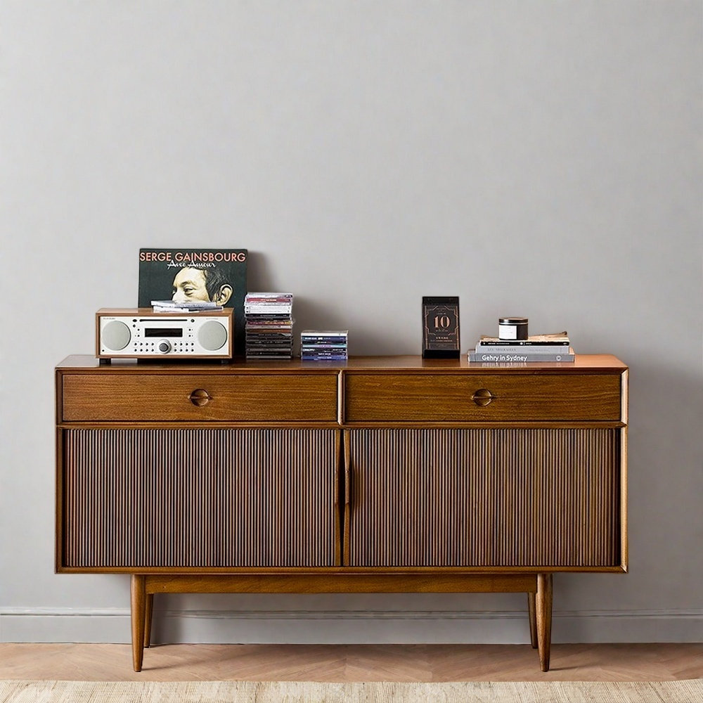 Corrigan Studio® Mid-Century Modern Solid Wood Entryway Cabinet | Wayfair