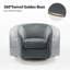 Fauteuil demi-tonneau en velours Holden-2053120367