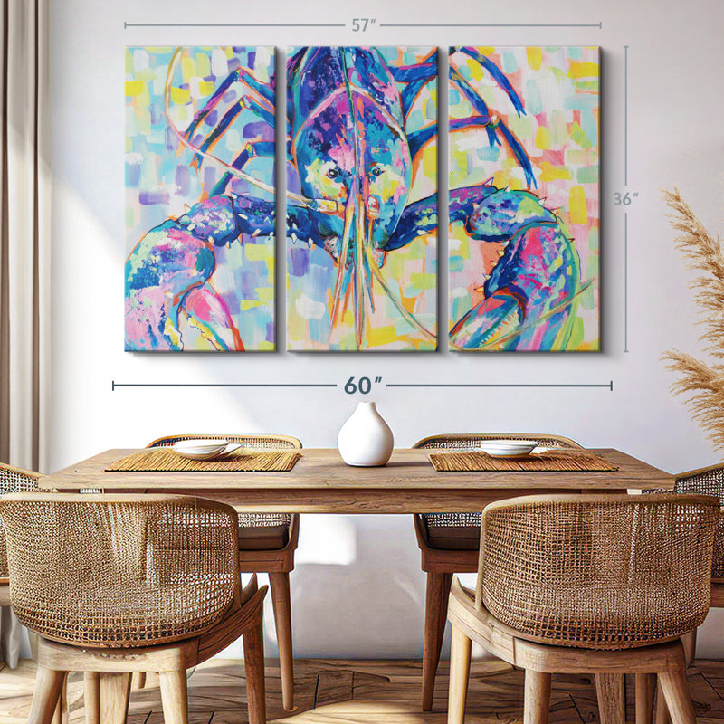 Lilly Lobster II Canvas Print, H 36 po x l 57 po x P 1,25 po