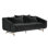 Coles 85'' Velvet Sofa - Black