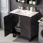 Ensemble de meuble-lavabo 30 po avec lavabo en résine, armoire en bois massif avec portes à fermeture en douceur, pieds en bois massif, rangement sous le comptoir, trou de robinet simple, style transitionnel pour petite salle de bain-1576985196