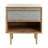Elegant Leni 18'' W Nightstand – Stylish Modern Wood Bedside with Brass Legs & Unique Drawer Design