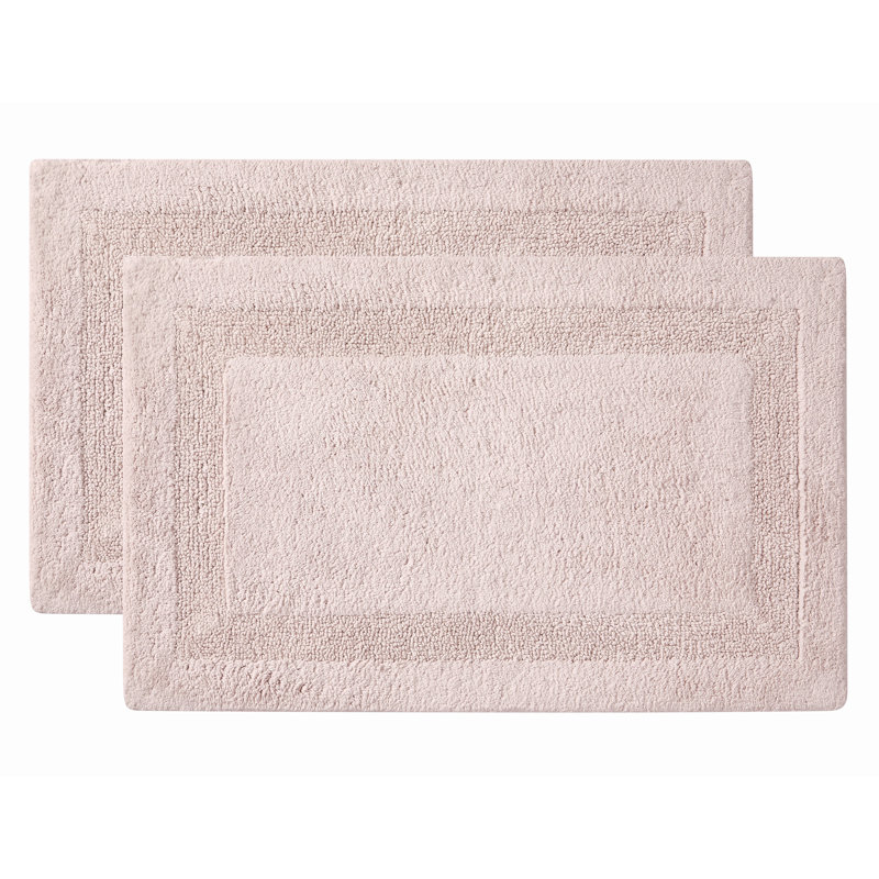 Ensemble de 2 tapis de bain gris (20 x 32) Papastamelos, Ensemble de 2 - L 24 po x l 17 po, Rose