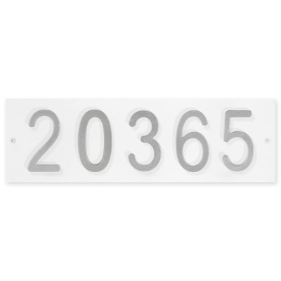 Colourtree Personalized 5-Digit Flush Mount House Numbers Horizontal Street Address Wall Plaque – Custom Horizontal Outdoor Home Sign