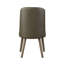 Ensemble de 2 chaises d'appoint Waylon en cuir synthétique gris et chêne gris