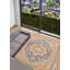 Tapis bleu marine noué à la main unique 7 pi 10 po x 9 pi 9 po Jules Serapi