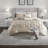 Elegant Bedding Sets Polyester King Tufted Taupe For Modern Home