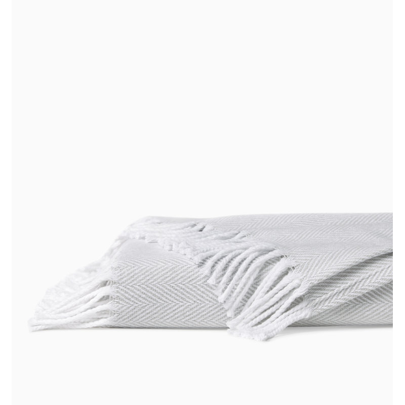 Celine Throw Blanket, White/Lunar