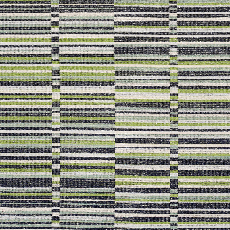 Tierra Stripe Fabric, Green/Blue