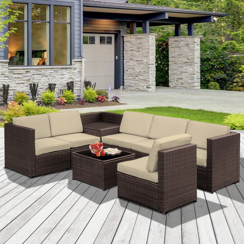 Alresford 6 - Person Seating Group, Brown