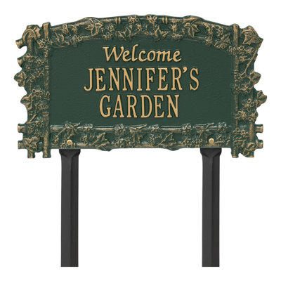 Ivy Trellis Welcome Personalized Garden Sign