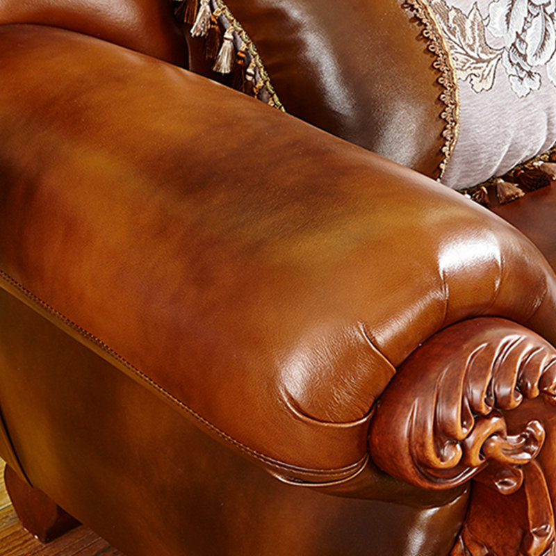 Fauteuil capitonné en cuir European Luxury
