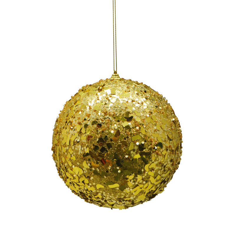 Ornement boule de Noël, Doré