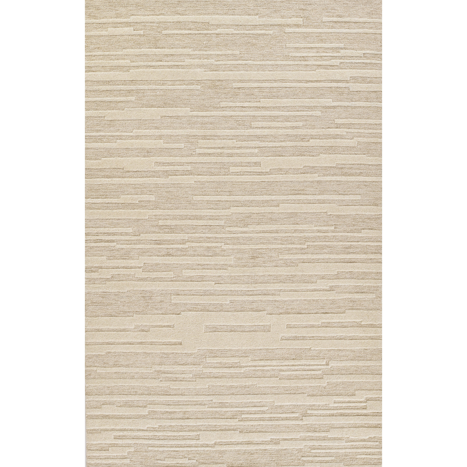 Keaundra Handmade Wool Taupe Rug, Rectangle 5' x 8'