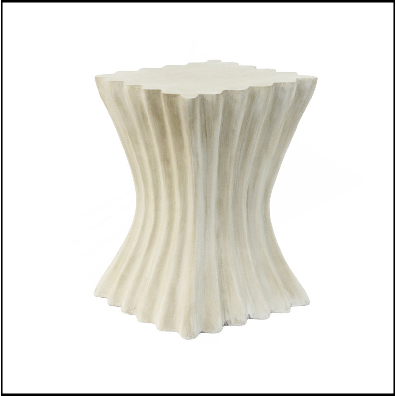 MGO Archaistic Wavy Side Table With Unique Design And Weather-Resistant Durability For Indoor And Outdoor Use