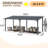 Hardtop Gazebo With Galvanized Steel Sloping Roof-124065812