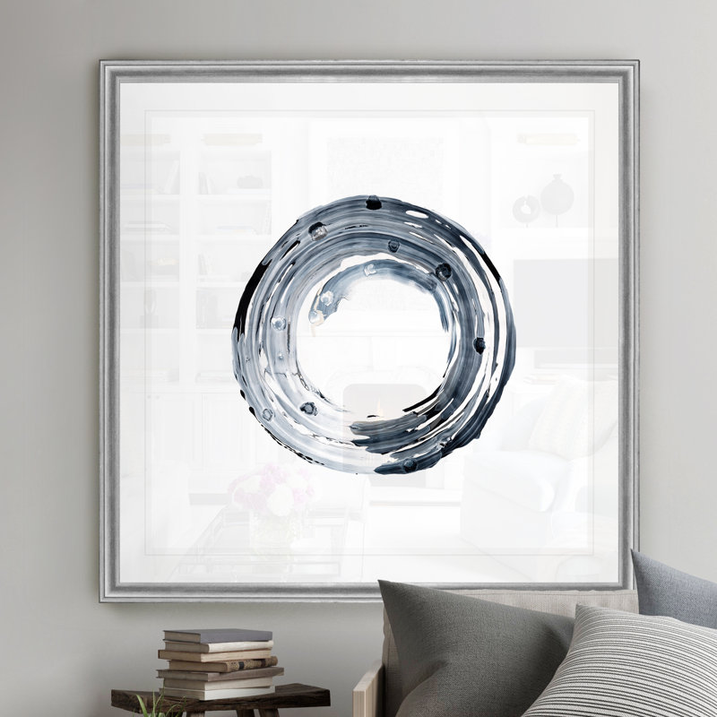 «E Encircle II», reproduction d'art sur toile, Cadre argenté, H 17,5 po x l 17,5 po x P 1,5 po