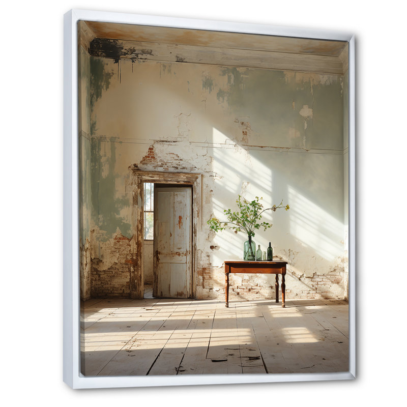 Beige, minimalisme, espace vide, étreinte, Cadre flottant blanc, H 32 po x l 16 po x P 1 po