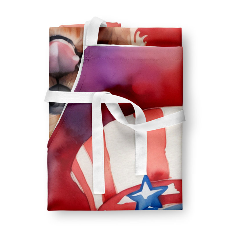 Patriotic American Apron, Norfolk Terrier