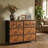 10-Drawer Fabric Storage Dresser (Rustic Brown)