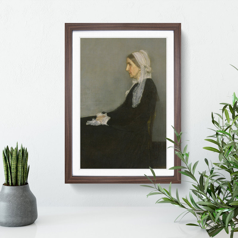 Artists Mother Vol.2 by James Mcneill Whistler - Picture Frame Painting, 65cm H x 48cm W x 2cm D, Walnut Framed